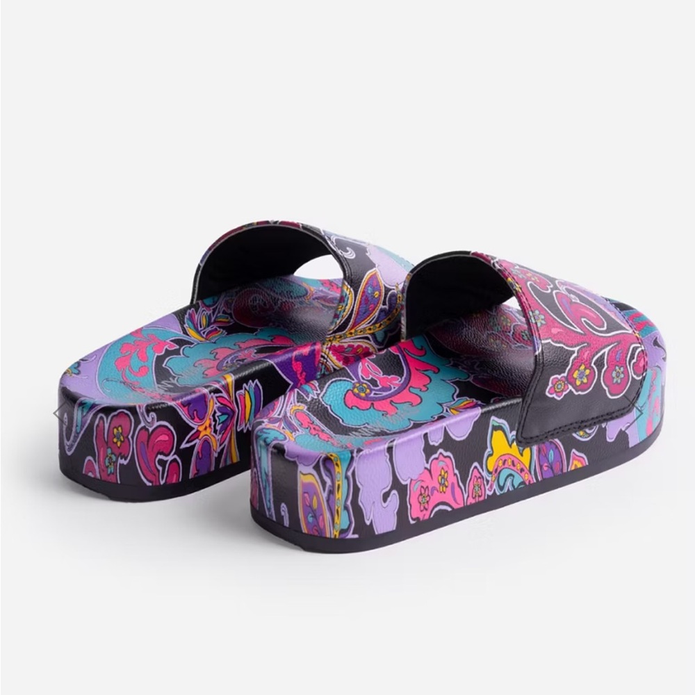 Johnny Was Fatima Platform Pool Slides! Size 6.5 - Picture 2 of 11